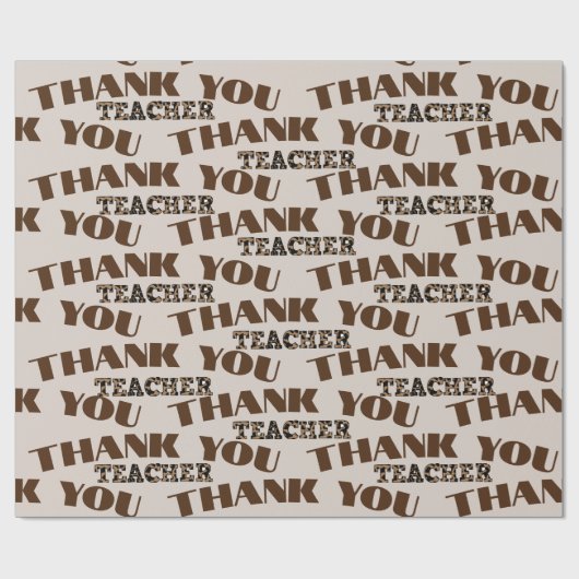 Dank je wel Beste Leraar Aangepaste Citaten Luipaa Cadeaupapier (Vlak)