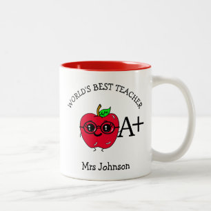 Dank Je Wel Beste Leraar Werelds Cadeau Ter Waarde Tweekleurige Koffiemok