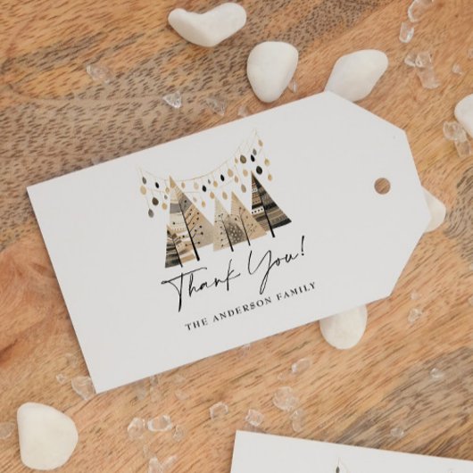 Dank je wel Boho Christmas Cadeaulabel