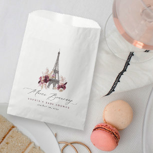 Dank je wel Bordeaux Bloem Paris Baby Borrel Bedankzakje