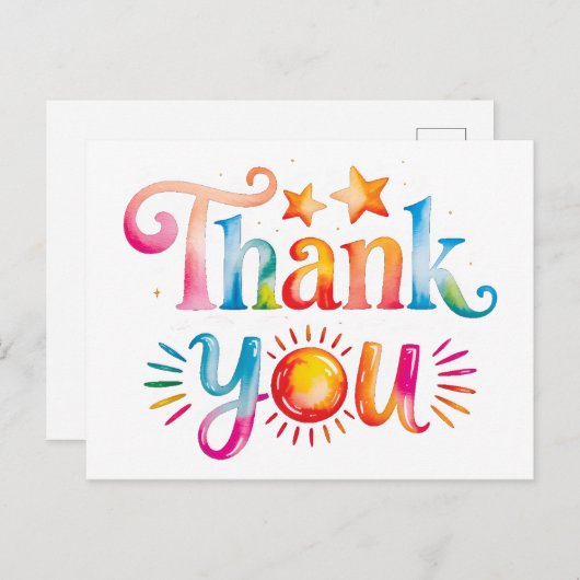 Dank je wel briefkaart (Voorkant / Achterkant)