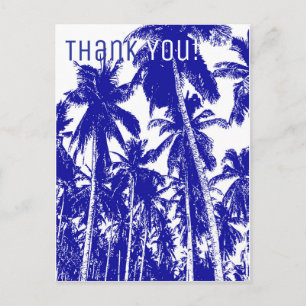 Dank je wel Card. Ontwerp van tropische palmbomen Briefkaart