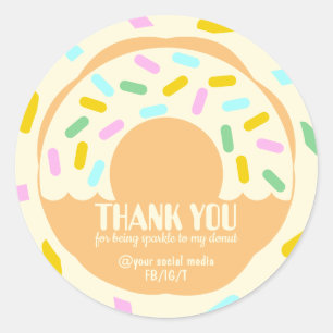 Dank je wel Cookies Doughnut bakkerij Ronde Sticker