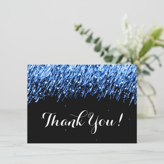 Dank je wel dat je de sterren "Sapphire Blue" hebt Bedankkaart (Staand voorkant)