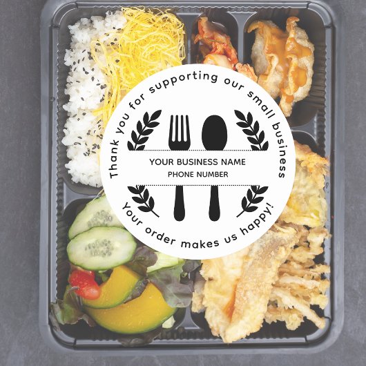 Dank je wel dat je onze kleine onderneming steunt  ronde sticker