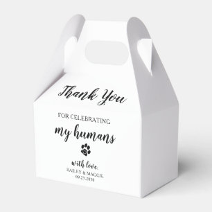 Dank je wel Doggie Bag Dog Treat Wedding Bedankdoosjes