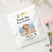 Dank je wel Foto Dog Treat Wedding Doggie Bedankzakje (Gezegeld)