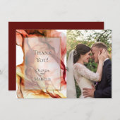 DANK JE WEL | FOTOLIJST Herfstkleuren Abstract Bedankkaart (Voorkant / Achterkant)
