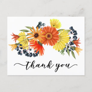 Dank je wel Gerbera Daisy bloem Briefkaart