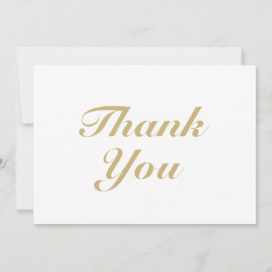 Dank je wel, gouden witte elegante script notitiek