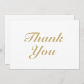 Dank je wel, gouden witte elegante script notitiek (Voorkant / Achterkant)