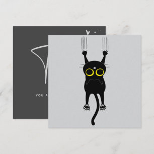 DANK JE WEL! - Grappige verjaardagskaart voor katt Kaart