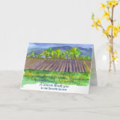 Dank je wel, het landschap van Farmer Fields Mount Kaart (Gele Bloem)