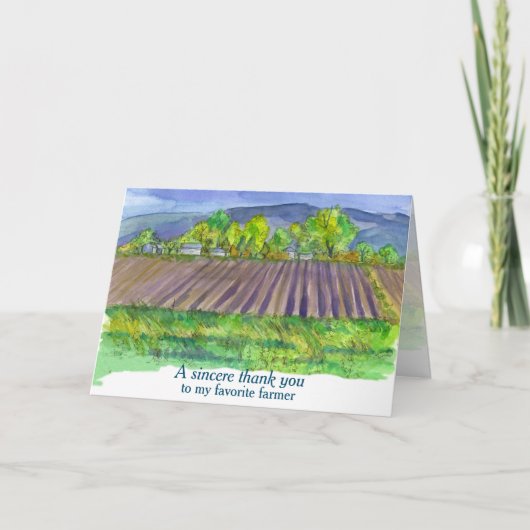 Dank je wel, het landschap van Farmer Fields Mount Kaart (Voorkant)