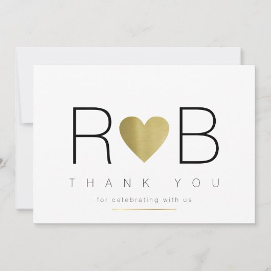 dank je wel , initialen en koppels , helder en ele kaart (Voorkant)