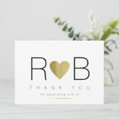 dank je wel , initialen en koppels , helder en ele kaart (Staand voorkant)