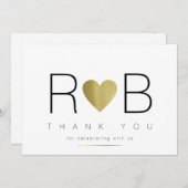 dank je wel , initialen en koppels , helder en ele kaart (Voorkant / Achterkant)