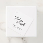 Dank je wel / je namen & bericht bruiloft bedankjes labels (In situ)