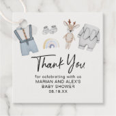 Dank je wel jongens Clothes Favor Favor Bedankjes Labels (Voorkant)