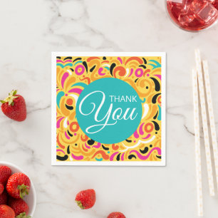 Dank Je Wel Kleurrijke Abstracte Servet
