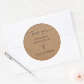 Dank je wel Kraft Papier Stickers (Envelop)