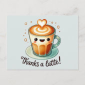 Dank je wel Latte grap Briefkaart (Voorkant)