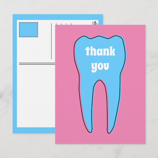 DANK JE WEL oddrex tand Postkaart (Voorkant / Achterkant)