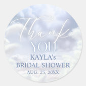 Dank je wel Op Cloud Nine 9 Pampas Bruidsmeisjesfe Ronde Sticker (Voorkant)