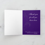 Dank je wel, Paarse Bedankkaart (Binnen)