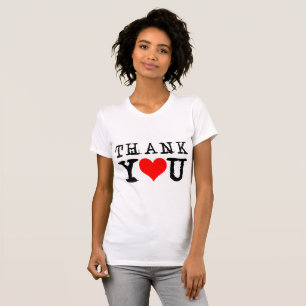 Dank je wel Red Heart Funny White T-shirt