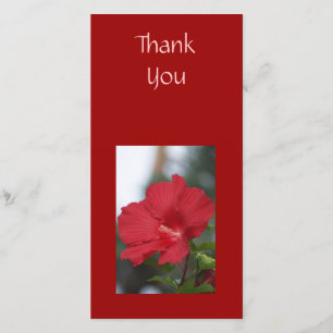 Dank je wel Red Hibiscus Bedankkaart