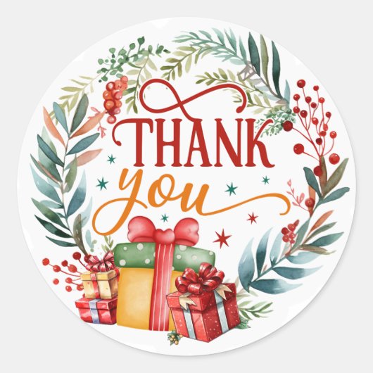 Dank je wel ronde sticker (Voorkant)