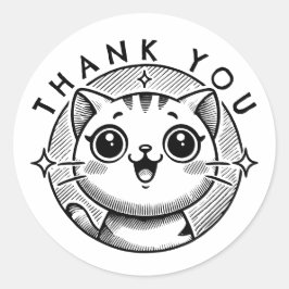 Dank je wel ronde sticker