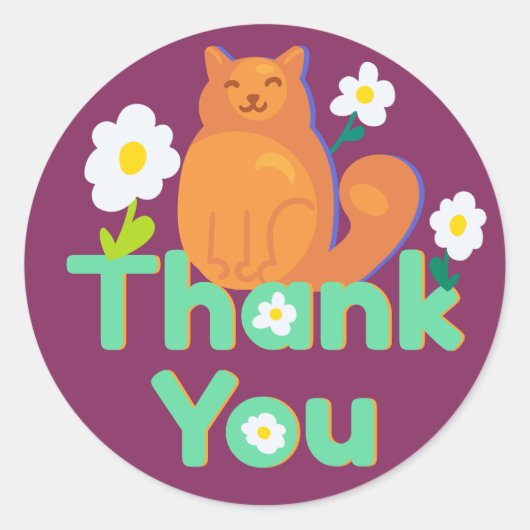 Dank je wel ronde sticker (Voorkant)