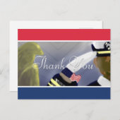 Dank je wel | Rood Wit Blauwe Gestreepte Amerikaan Briefkaart (Voorkant / Achterkant)