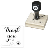 Dank je wel 	rubberstempel (Gestempeld)