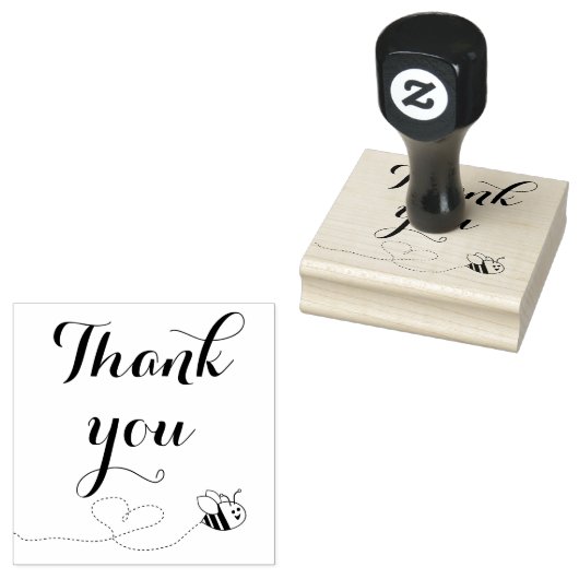 Dank je wel 	rubberstempel (Gestempeld)