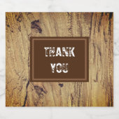 Dank je wel Rustic Wedding Guest Brown Woodgrain Bier Etiket (Enkel label)