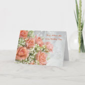 Dank je wel schoonmoeder. Rozen, lelietje-van-dale Bedankkaart (Voorkant)