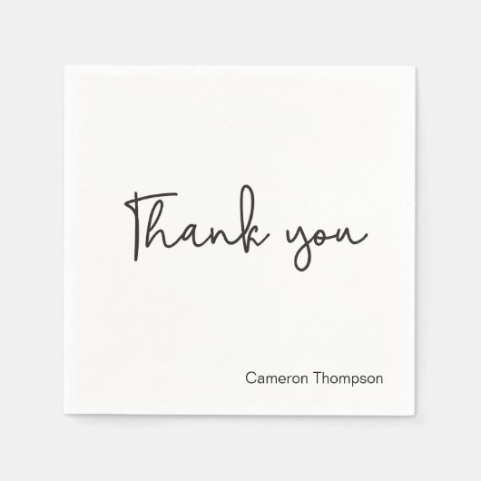 Dank je wel| Script-lettertype | Afgestudeerd Servet (Voorkant)