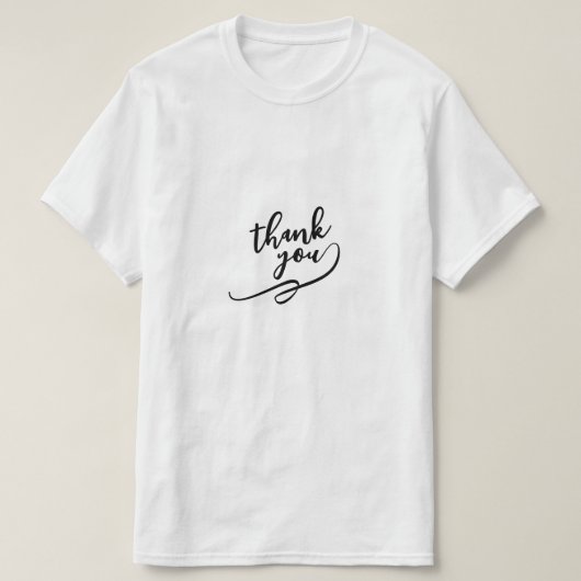 "Dank je wel"-script T-shirt - (Design voorkant)