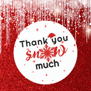 Dank je wel sneeuwveel kerst business Sticker