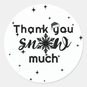 Dank je wel sneeuwveel kerst business Sticker