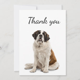 Dank je wel St. Bernard Dog Pet Animal Bedankkaart