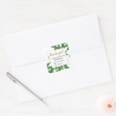 Dank je wel, stickers groene bladeren groene bloem (Envelop)