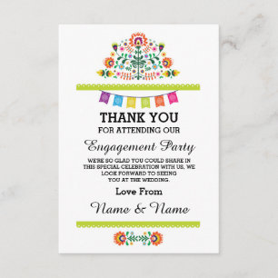 Dank je wel Trouwfeest Fiesta Lime Mexicaanse kaar Bedankkaart
