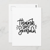 Dank je wel typografie briefkaart (Voorkant / Achterkant)