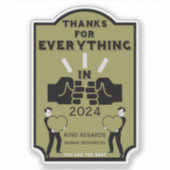 Dank je wel van Human Resources Sticker (Voorkant)