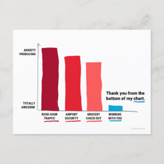 Dank je wel vanuit de bodem van mijn grafiek ansic briefkaart