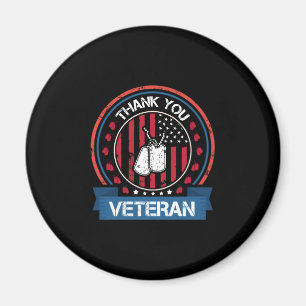 Dank je wel veteraan   patriottisch militair eerbe magneet